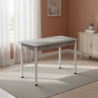 Стол кухонный Ferrum-decor Бенита 75x120x60 Белый ДСП Бетон 16мм (FRD-105564)