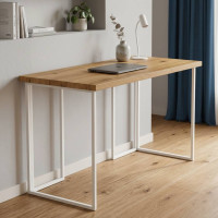 Комп'ютерний стіл Ferrum-decor Ханна 75x100x60 білий ДСП Дуб Артізан 32мм (FRD-106204)