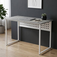 Стіл письмовий Майк Ferrum-decor 75x120x60 Білий метал ДСП Бетон 16 мм (FRD-106514)
