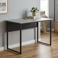 Стіл письмовий Майк Ferrum-decor 75x120x70 Чорний метал ДСП Бетон 32 мм (FRD-106534)