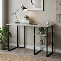 Стіл письмовий Кевін Ferrum-decor 75x100x70 Чорний метал ДСП Бетон 32 мм (FRD-106564)