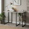 Стіл письмовий Кевін Ferrum-decor 75x100x70 Чорний метал ДСП Бетон 32 мм (FRD-106564)