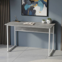 Стол письменный Коди Ferrum-decor 75x120x70 Белый металл ДСП Бетон 16 мм (FRD-106604)