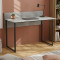 Стіл письмовий Скай Ferrum-decor 75x100x60 Чорний метал ДСП Бетон 32 мм (FRD-106654)