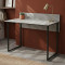 Стіл письмовий Скай Ferrum-decor 75x140x70 Чорний метал ДСП Бетон 32 мм (FRD-106684)