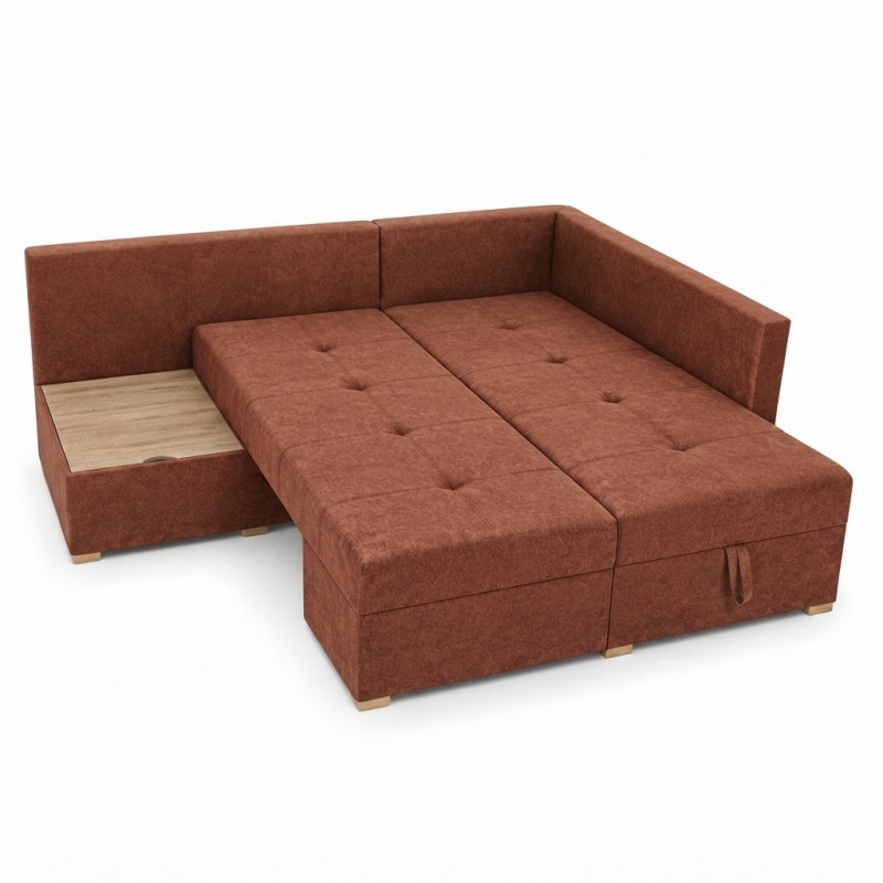 Диван ортопедичний поворотний Мекко Mercury 3000*2150 Pocket Spring Cocos IV категорія Bestseller Terracotta (MEK-161100)