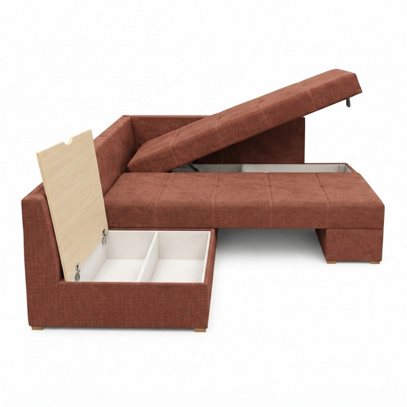 Диван ортопедичний поворотний Мекко Mercury 3000*2150 Pocket Spring Cocos IV категорія Bestseller Terracotta (MEK-161100)