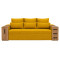 Диван розкладний ортопедичний Mekko President 2650*1155 Gold II категорія Allure Premium Yellow (MEK-161040)