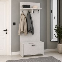 Вішалка з тумбою для взуття LION Тахо 80х34х200 см Бетон Style (LION-045633)
