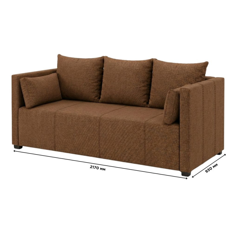 Диван прямий Мекко Monaco 2170х930 Pocket Spring Cocos тканина Bagama 45 (MEK-161721)