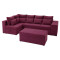 Кутовий ортопедичний диван Мекко Chester II 3400х1800 + пуф 1340х680 Lux тканина Bagama 23 (MEK-161701)