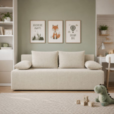 Ортопедичний диван Мекко Kair Lux 2000*860 Bonel Standart Hard Plus III категорія Austin 1 Ivory (MEK-161581)
