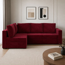 Кутовий ортопедичний диван Мекко Lincoln 2400*1500 Pocket Spring Cocos II категорія Allure Premium Wine (MEK-161281)