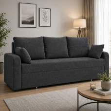 Диван розкладний ортопедичний Мекко Wilson 1950х1450 мм Bonel Standart Hard Plus IV категорія Bestseller Dark Grey (MEK-161221)
