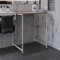 Стелаж-полиця Бафрум 401 Ferrum-decor для пральної машини 90x70,5x60,5 Білий метал ДСП Дуб Кремона Канолло 16 мм (FRD-107578)