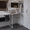 Стелаж-полиця Бафрум 403 Ferrum-decor для пральної машини 178x70,5x60,5 Білий метал ДСП Дуб Кремона Канолло 16 мм (FRD-107598)