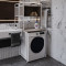 Стелаж-полиця Бафрум 403 Ferrum-decor для пральної машини 178x70,5x60,5 Білий метал ДСП Дуб Кремона Канолло 16 мм (FRD-107598)