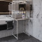 Стелаж-полиця Бафрум 404 Ferrum-decor для пральної машини 178x70,5x60,5 Білий метал ДСП Дуб Кремона Канолло 16 мм (FRD-107608)