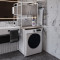 Стелаж-полиця Бафрум 404 Ferrum-decor для пральної машини 178x70,5x60,5 Білий метал ДСП Дуб Кремона Канолло 16 мм (FRD-107608)