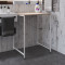 Стелаж-полиця Бафрум 401 Ferrum-decor для пральної машини 90x70,5x60,5 Білий метал ДСП Дуб Сонома 16 мм (FRD-107358)