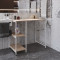 Стелаж-полиця Бафрум 405 Ferrum-decor для пральної машини 90x101x60,5 Білий метал ДСП Дуб Сонома 16 мм (FRD-107398)