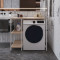 Стелаж-полиця Бафрум 405 Ferrum-decor для пральної машини 90x101x60,5 Білий метал ДСП Дуб Сонома 16 мм (FRD-107398)