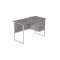 Комп'ютерний стіл Ferrum-decor Гаррі 75x140x60 білий ДСП Бетон 16 мм (FRD-107298)