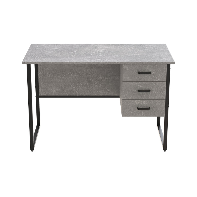 Комп'ютерний стіл Ferrum-decor Гаррі 75x120x60 чорний ДСП Бетон 32 мм (FRD-107308)