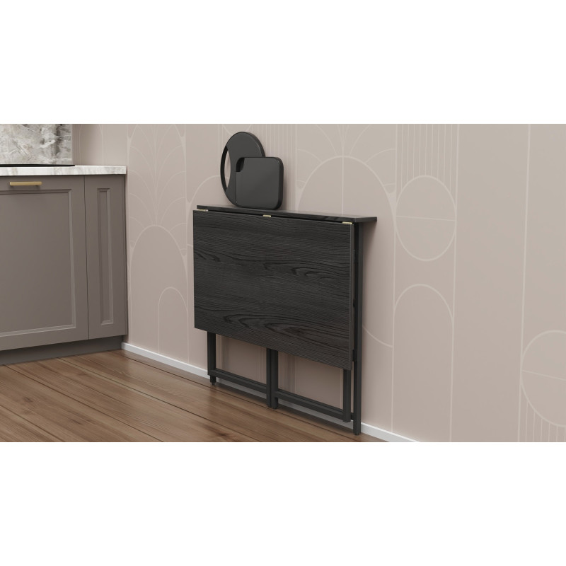 Стіл розкладний Морис 900 Ferrum-decor 750x900x600 Чорний метал (FRD-107318)