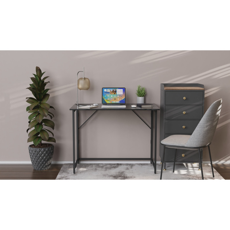 Стіл розкладний Морис 900 Ferrum-decor 750x900x600 Чорний метал (FRD-107318)
