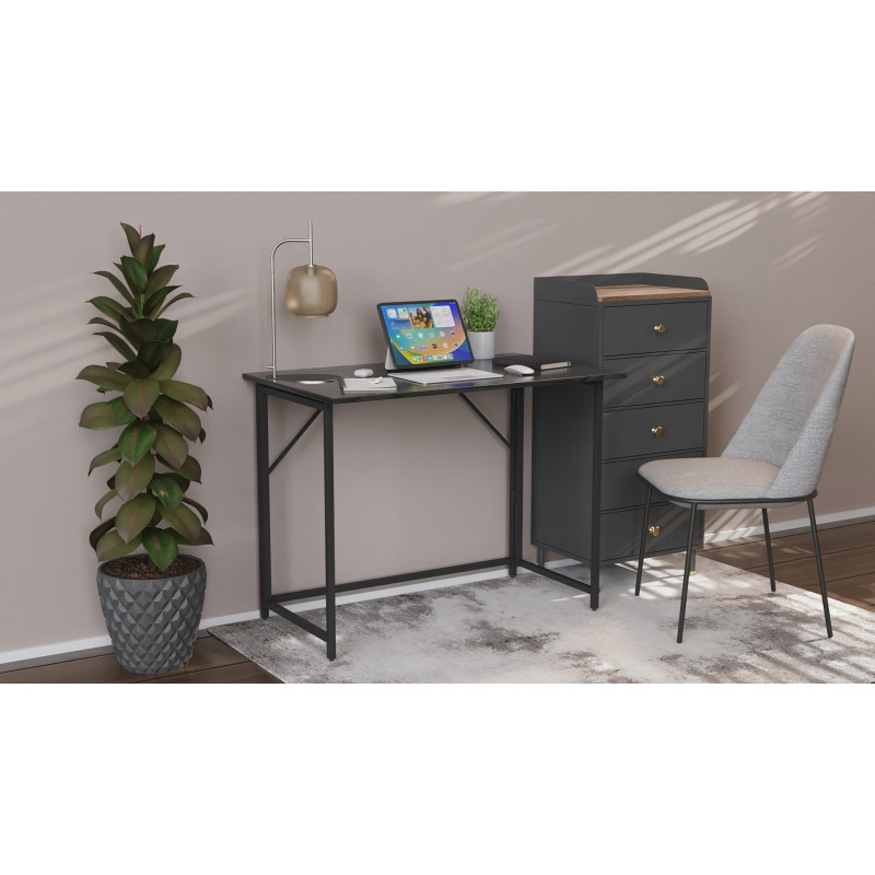 Стіл розкладний Морис 900 Ferrum-decor 750x900x600 Чорний метал (FRD-107318)