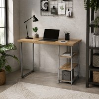 Стіл письмовий Кевин Ferrum-decor 75x100x60 Сірий метал ДСП Дуб Кремона Торро 32 мм (FRD-108158)