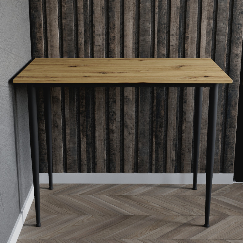 Універсальний стіл Prime Ferrum-decor 750x1400x600 Чорний метал ДСП Дуб Артизан 16 мм (FRD-107648)
