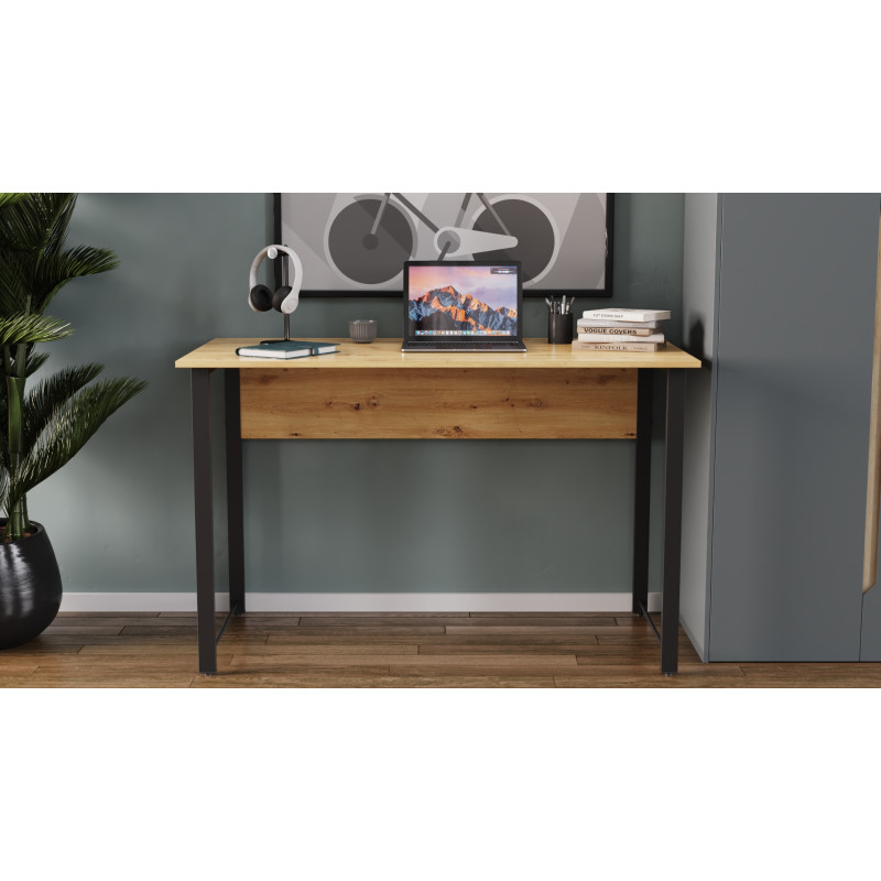 Комп'ютерний стіл Ferrum-decor Курт 75x100x60 чорний ДСП Дуб Артизан 32 мм (FRD-107138)