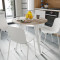 Круглий стіл MARSI 4 870-4 ніжки конусні Ferrum-decor 750x870x870 Білий метал ДСП Дуб Сан-Марино 16 мм (FRD-107438)