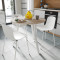 Круглий стіл MARSI 3 870-3 Ferrum-decor 750x870x870 Білий метал ДСП Дуб Сан-Марино 16 мм (FRD-107428)