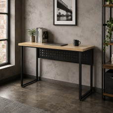 Стіл письмовий Майк Ferrum-decor 75x140x60 Чорний метал ДСП Дуб Кремона Торро 32 мм (FRD-108348)