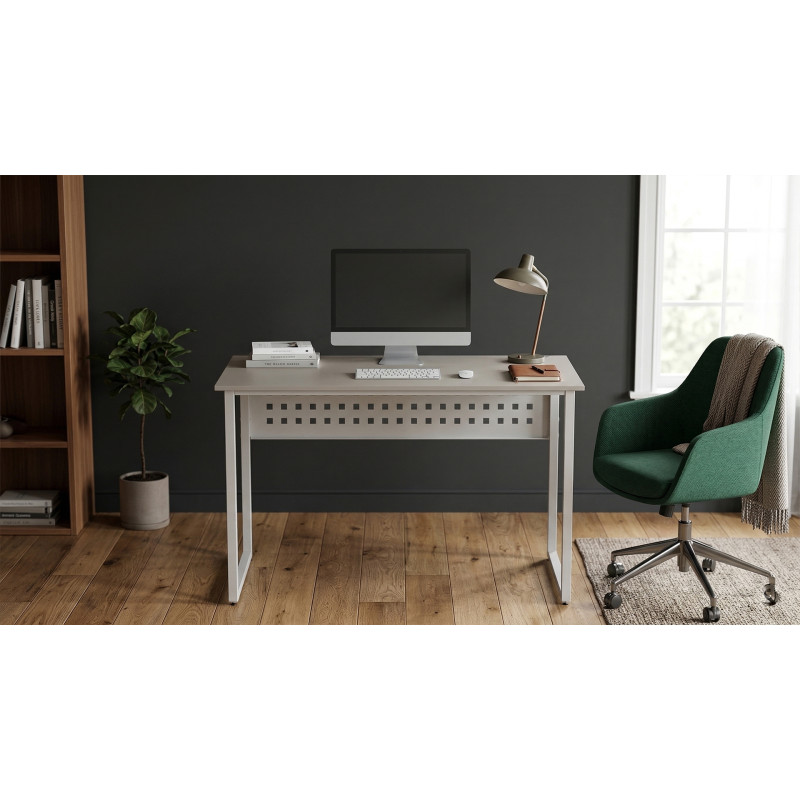 Стіл письмовий Майк Ferrum-decor 75x100x60 Білий метал ДСП Кашемір 16 мм (FRD-108298)