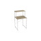 Стелаж-полиця Бафрум 402 Ferrum-decor для пральної машини 133,5x70,5x60,5 Білий метал ДСП Дуб Сонома 16 мм (FRD-107368)