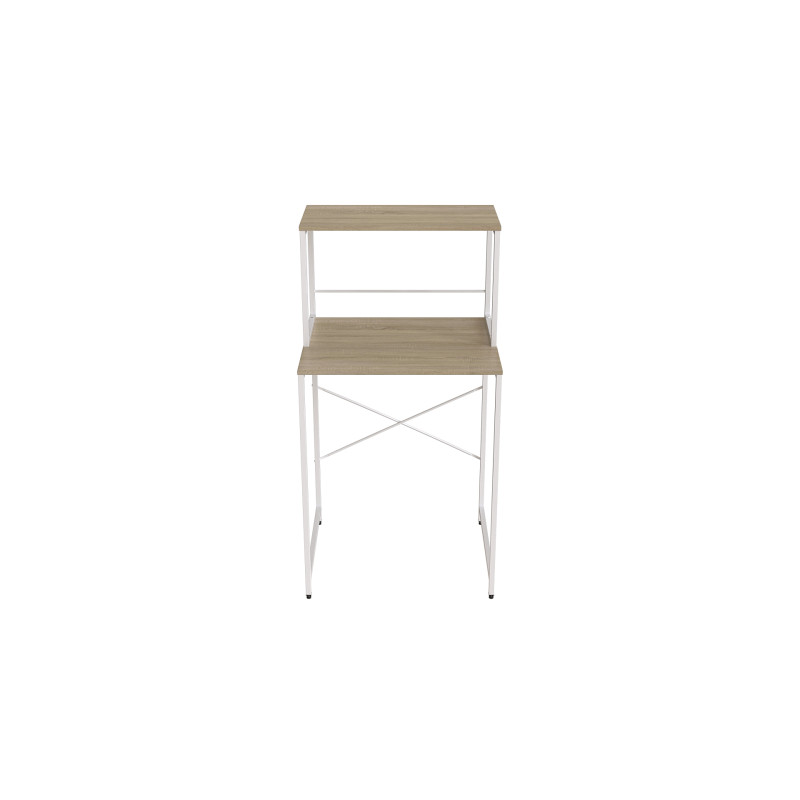Стелаж-полиця Бафрум 402 Ferrum-decor для пральної машини 133,5x70,5x60,5 Білий метал ДСП Дуб Сонома 16 мм (FRD-107368)