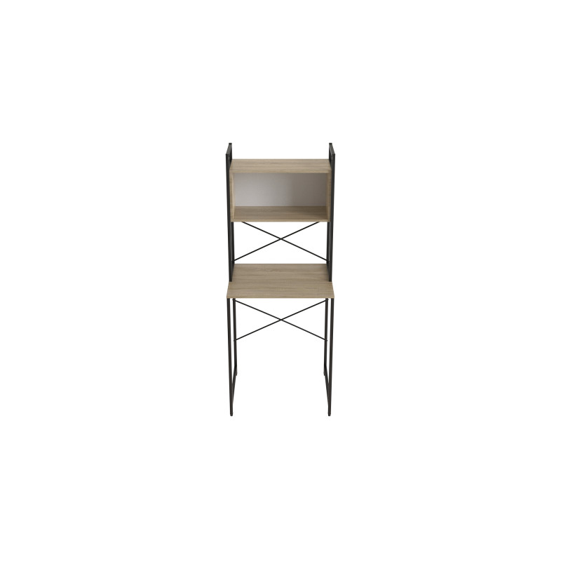 Стелаж-полиця Бафрум 403 Ferrum-decor для пральної машини 178x70,5x60,5 Білий метал ДСП Дуб Сонома 16 мм (FRD-107378)