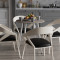 Круглий стіл OPTIMA 4 ніжки конусні Ferrum-decor 750x670x670 Білий метал ДСП Дуб Кремона Канолло 16 мм (FRD-107568)