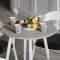 Круглий стіл OPTIMA 4 ніжки конусні Ferrum-decor 750x670x670 Білий метал ДСП Дуб Кремона Канолло 16 мм (FRD-107568)