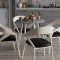 Круглий стіл OPTIMA 4 ніжки конусні Ferrum-decor 750x670x670 Білий метал ДСП Дуб Кремона Канолло 16 мм (FRD-107568)