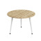 Журнальний круглий стіл OPTIMA 1 ніжки конусні Ferrum-decor 450x670x670 Білий метал ДСП Дуб Евок Прибережний 16 мм (FRD-107538)