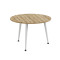 Журнальний круглий стіл OPTIMA 1 ніжки конусні Ferrum-decor 450x670x670 Білий метал ДСП Дуб Евок Прибережний 16 мм (FRD-107538)