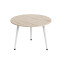 Журнальний круглий стіл OPTIMA 1 ніжки конусні Ferrum-decor 450x670x670 Білий метал ДСП Дуб Сан-Марино 16 мм (FRD-107468)