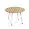 Журнальний круглий стіл OPTIMA 2 ніжки конусні Ferrum-decor 450x670x670 Білий метал ДСП Дуб Евок Прибережний 16 мм (FRD-107548)