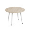Журнальний круглий стіл OPTIMA 2 ніжки конусні Ferrum-decor 450x670x670 Білий метал ДСП Дуб Сан-Марино 16 мм (FRD-107478)