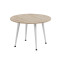 Журнальний круглий стіл OPTIMA 2 ніжки конусні Ferrum-decor 450x670x670 Білий метал ДСП Дуб Сан-Марино 16 мм (FRD-107478)